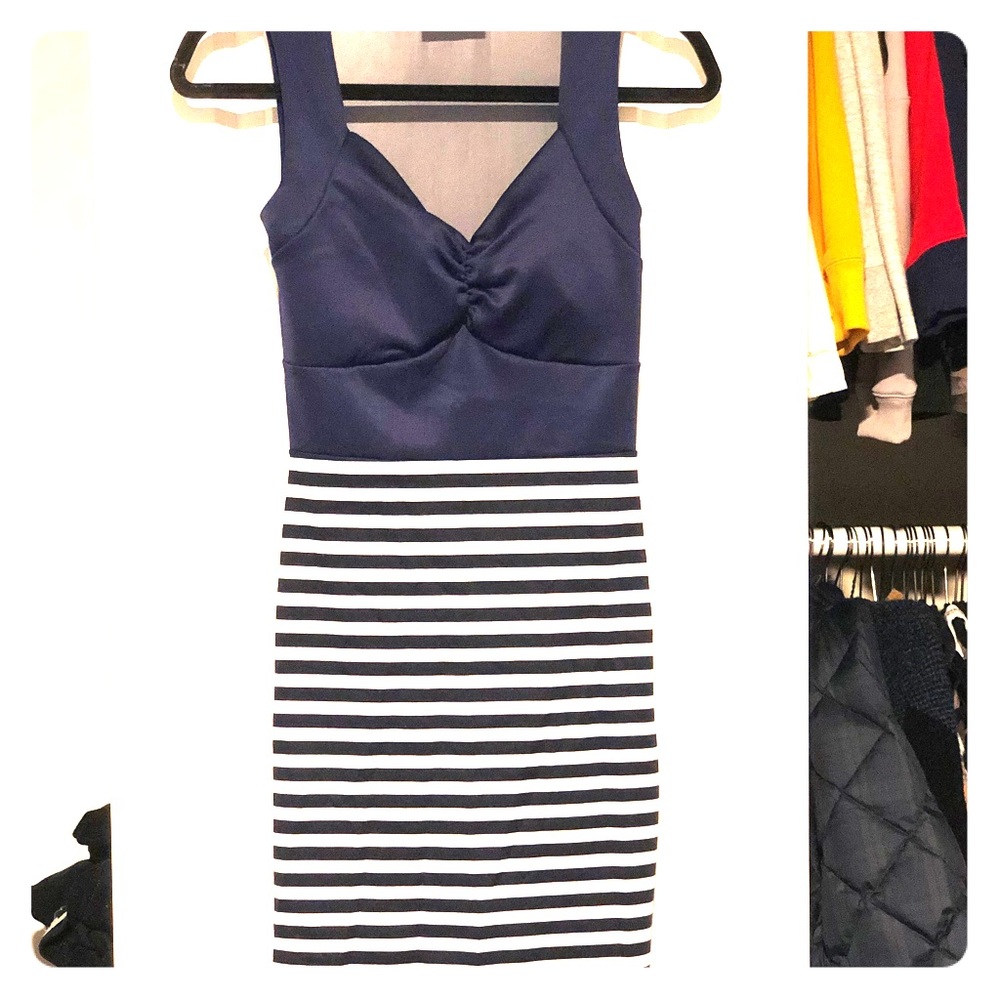 Alt.B Dress- Striped with Mesh Back